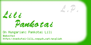 lili pankotai business card